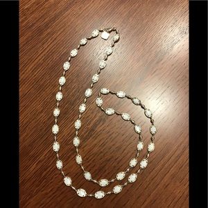 KENDRA SCOTT 18”  GOLD LINK/ WHITE STONE NECKLACE - RETIRED